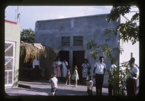 Group of church members, possibly a rural congregation (Iglesia de Cristo), Mexico