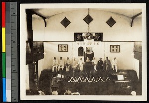 Memorial service for missionary, China, ca.1930-1940