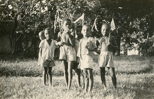 Children in scout camp, in Gabon