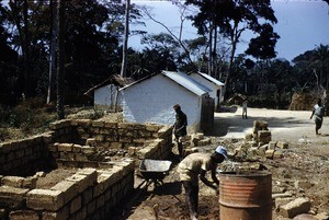 Construction of the teachers homes, Bankim, Adamaoua, Cameroon, 1953-1968