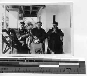 Frs. O'Donnell, O'Brien and Youker at Limchai, China, 1939