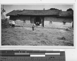 A typical Chinese house at Rongxian, China, 1933
