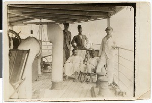 On deck of the steamboat "Tuna", 1927