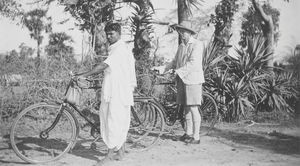 Arcot, South India. Missionary Poul Wandall and Rev. Swamidas on a preaching tour in the Vriddh