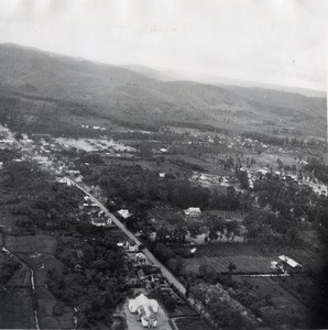 Aerial view of the new buildings in Moramanga, Madagascar