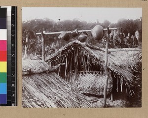 View of "grave house", Delena, Papua New Guinea, ca. 1905-1915