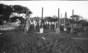 Construction of a building, southern Africa