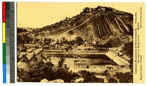 Sacred pool and mountain, Mysore, India, ca.1920-1940