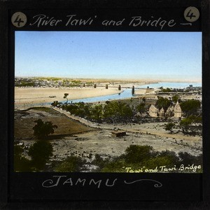 River Tawi and Bridge, Jammu, India, ca.1875-ca.1940