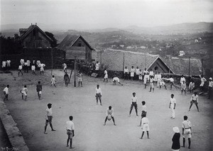 Playing field in teacher training school of Antananarivo, in Madagascar