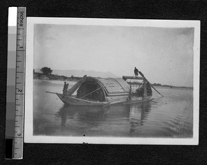 Sampan boat on the Ing Tai River, Fujian, China, ca. 1910