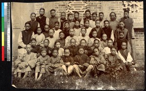 Mission boarding school students, Sichuan, China, 1894