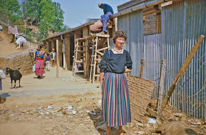 Missionary Elly Søgaard Jensen, sent by Danish Santal Mission to UMN, Nepal, 1985-94. Employed