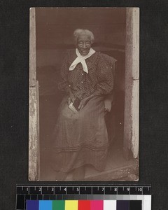 Portrait of oldest church member, Jamaica, ca. 1910