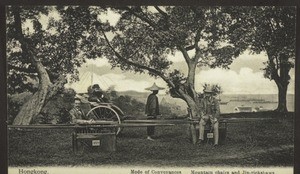 Hong Kong. Mode of Conveyances. Mountain chairs and Jin-rickshaws