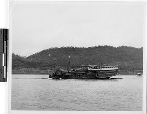 Towboat in the West River, China, 1949