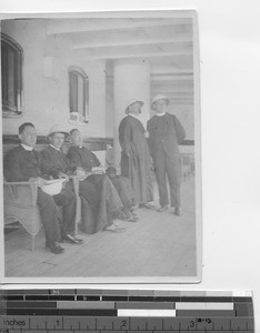 Maryknoll priests meeting Departure group at Hong Kong, China, 1920