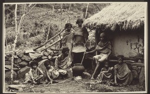 Indian aborigines. Kurumba family on the Nilgiris