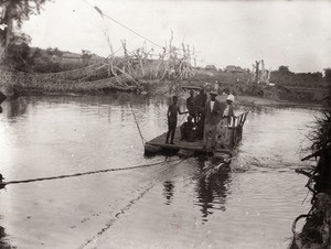 Crossing the river, in Cameroon