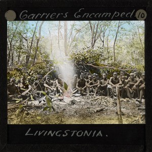 "Carriers Encamped, Livingstonia", Malawi, ca.1910