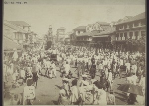 Maharam festival of the muslims in India. They become very wild and ready for violence