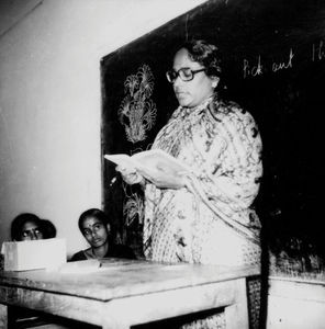 South Arcot District, 1981. University Lecturer Edna Chandrasekharan, Cuddalore College. Manage