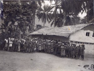 Exit of a church, in Cameroon