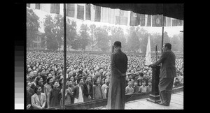 Address to mass student meeting, Chengdu, Sichuan, China, ca.1942