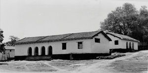 East Jeypore, Orissa, India. Christian Hospital Bissamcuttack. Building with Male ward behind t