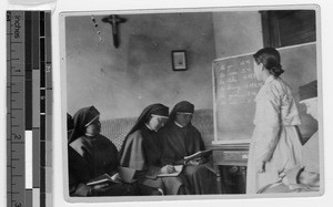 Maryknoll Sisters learning Korean, Gishu, Korea, January 1925