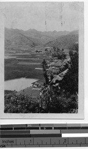 View from Changpu veranda in Meixien, China, 1929