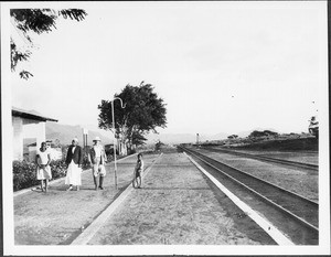 People at the railway station, Same, Tanzania, ca.1927-1938