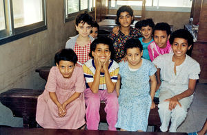 Group of children from Retreat Center in Gamazae (80 km. From Port Sain). 1996