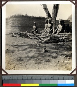 Women selling firewood at market, Shendam, Nigeria, 1923