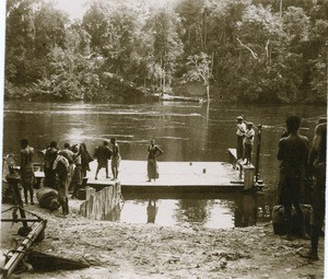 Nyong lake, near the road from Eseka to Lolodorf, in Cameroon