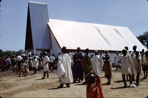 Outside the church, Meiganga