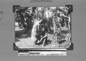 Hair-cutting, Nyasa, Tanzania, 1929