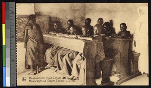 Class at the mission school, Baudouinville, Congo, ca.1920-1940