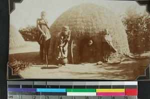 Visit in a zulu hut, Ungoye, South Africa
