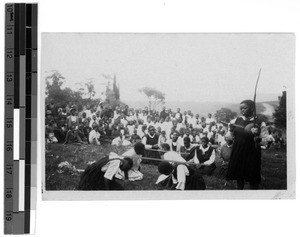 Schoolchildren playing in Baziya, South Africa East, 1930