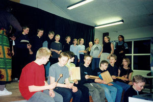 Confirmation Action March 1999 - Mission Possible. Young people having fun with music and song