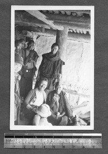 Gordon Agnew with Tibetans, Tibet, China, ca.1945-1946