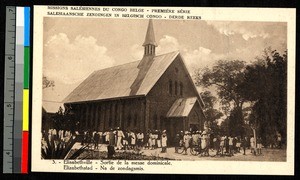 Leaving church after Mass, Lubumbashi, ca.1920-1940