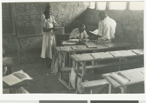 Inspection of a school, Eastern province, Kenya, 1959