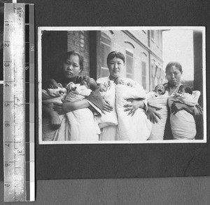 Nurses with babies, Shanghai, China, ca.1925