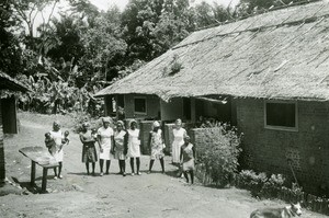 Pupils of the training for nursing auxiliaries, in Mfoul, Gabon