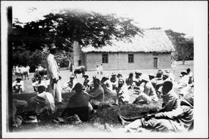 Assembly of Christian community, Arusha, Tanzania, ca. 1928-1930