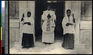 Ordination of an indigenous priest, Congo Republic, ca.1900-1930