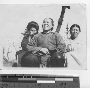 Three woman from Andong, China, 1926