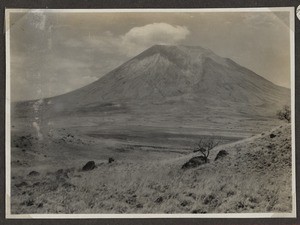 Mountain in steppe landscape, Tanzania, ca.1926-1940